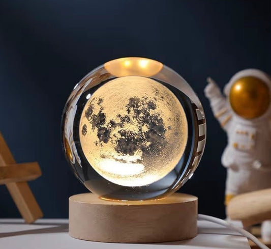 HOMBAY Luminous 3D Moon Crystal Lamp – Ambient LED Decor Light.