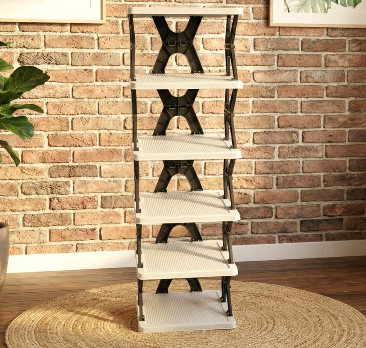 Hombay 6-Layer Plastic Shoe Rack | Space Saving Multipurpose Shoe Organizer for Home