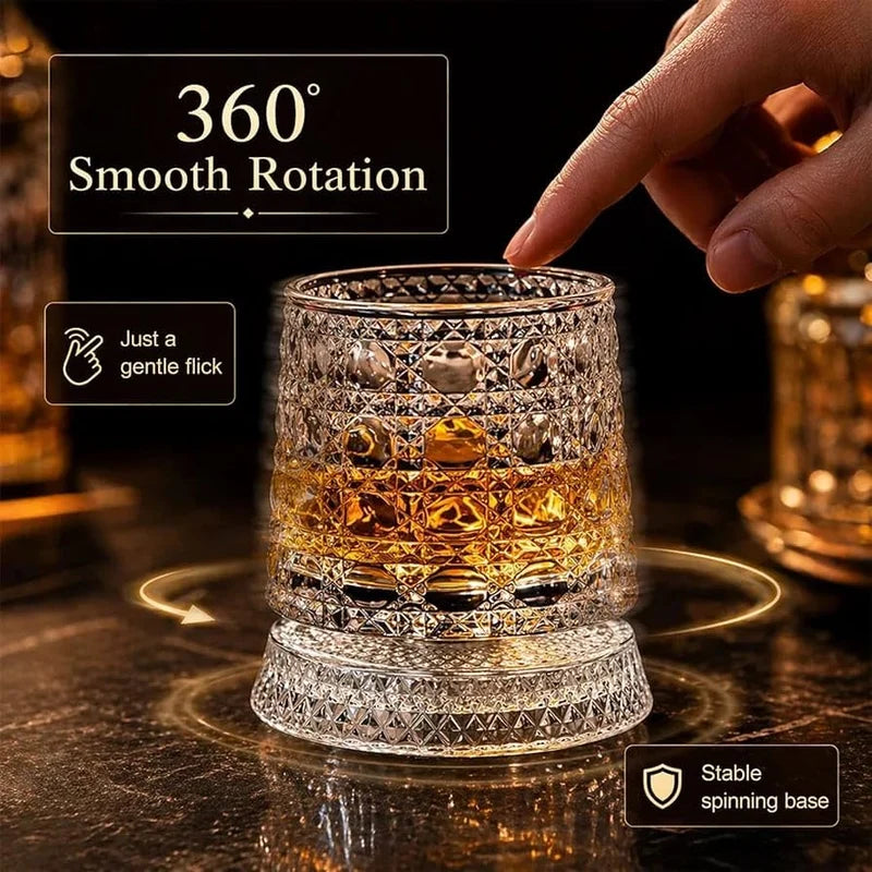 Hombay Premium Rotating Base Whiskey Glass
