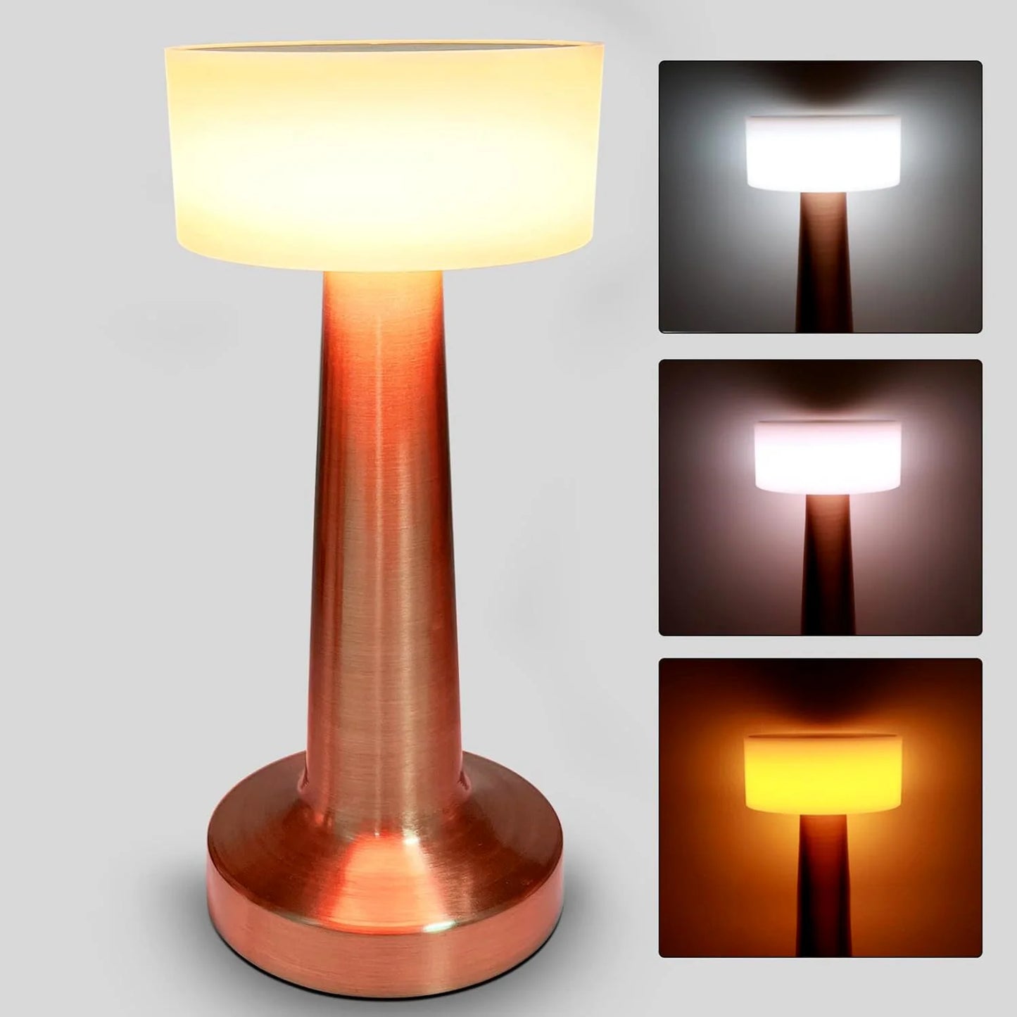 HOMBAY Touch Dimmable Table Lamp – Warm LED, 3 Color Modes, Modern Metal Finish