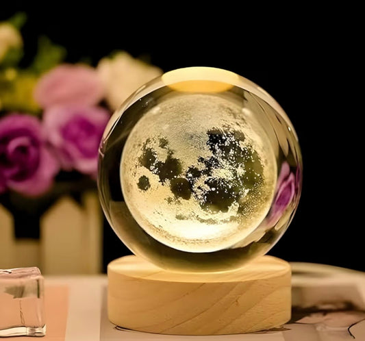 HOMBAY Luminous 3D Moon Crystal Lamp – Ambient LED Decor Light.