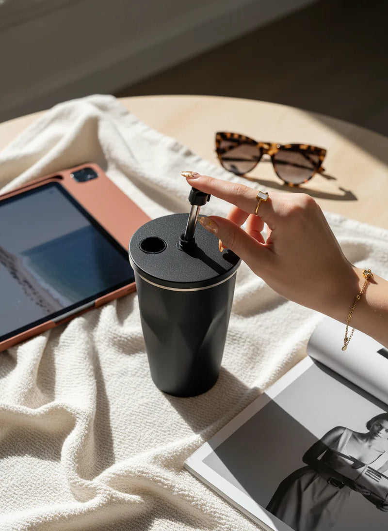 ONYX Tumbler 500ml | Double Walled Insulated Hot & Cold Stainless Steel Tumbler | 0.5L Vacuum Travel Mug