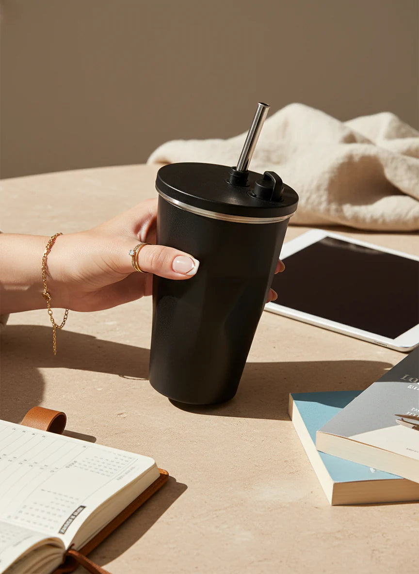 ONYX Tumbler 500ml | Double Walled Insulated Hot & Cold Stainless Steel Tumbler | 0.5L Vacuum Travel Mug