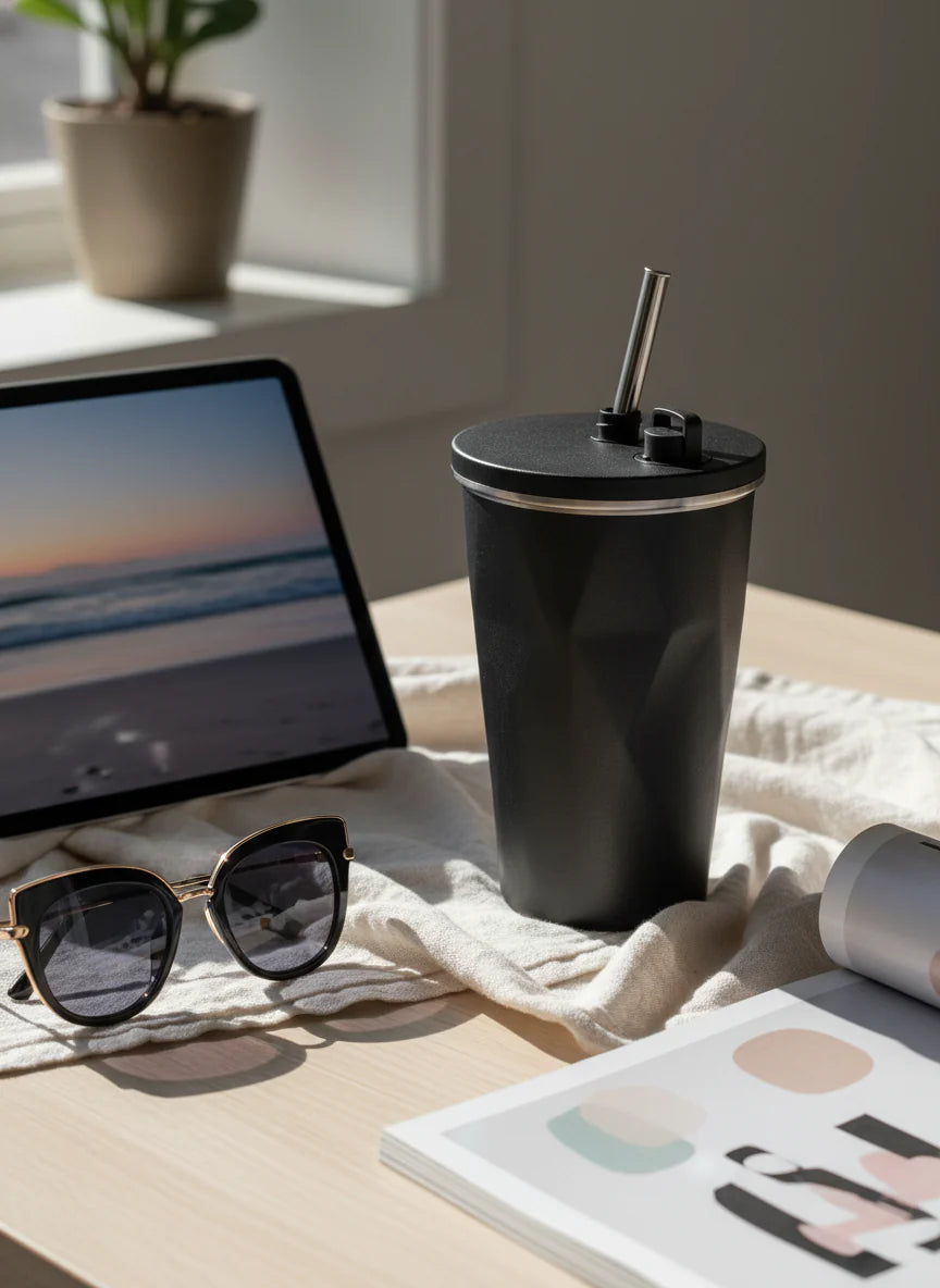 ONYX Tumbler 500ml | Double Walled Insulated Hot & Cold Stainless Steel Tumbler | 0.5L Vacuum Travel Mug