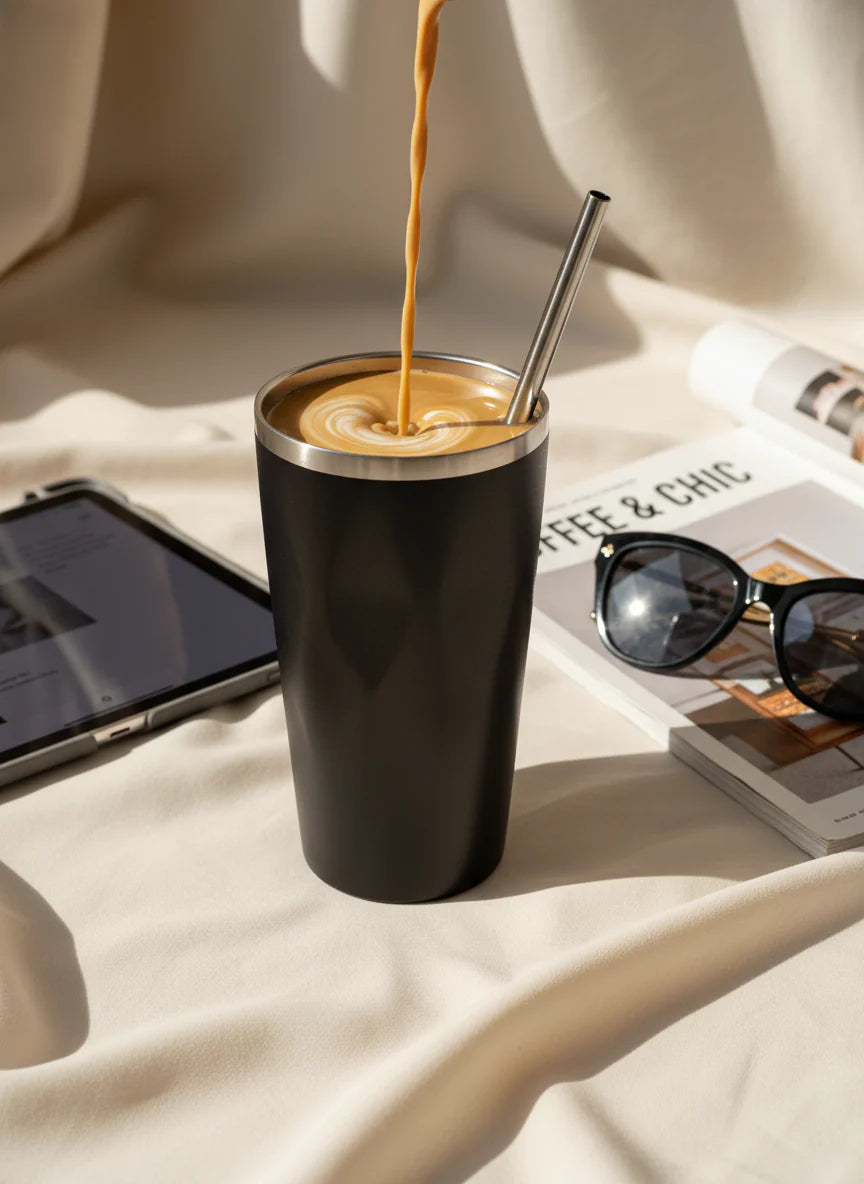 ONYX Tumbler 500ml | Double Walled Insulated Hot & Cold Stainless Steel Tumbler | 0.5L Vacuum Travel Mug